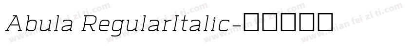 Abula RegularItalic字体转换